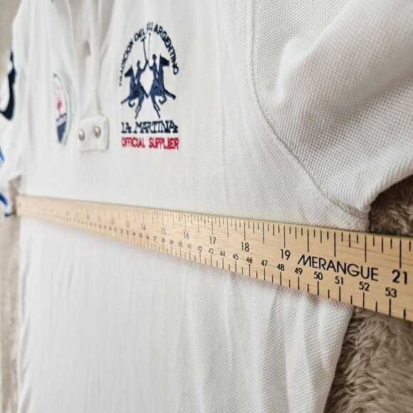 Vintage La Martina Maserati Polo Shirt Official Merchandise White 2004 Mens Sz M - Picture 4 of 14